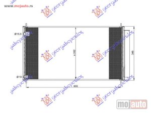 NOVI: delovi  HLADNJAK KLIME 2.0/2.2 D4D DIZEL (670x330x16) Toyota corolla (e 15) sdn 07-11 -dostupno