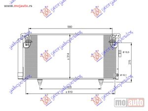 NOVI: delovi  HLADNJAK KLIME BENZIN/DIZEL (615x297x16) Subaru legacy/outback 04-10 -dostupno