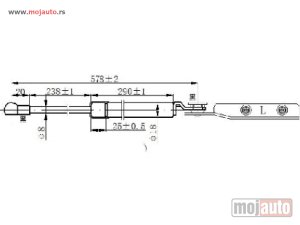 Glavna slika - AMORTIZER GEPEK VRATA KARAVAN (578L-410N) Levo Subaru legacy/outback 04-10 -dostupno - MojAuto