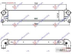 NOVI: delovi  HLADNJAK INTERKULERA 1.6-1.9 JTD (660x127x50) Suzuki sx4 07-13 -dostupno