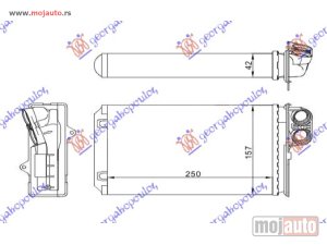 NOVI: delovi  GREJAC KABINE (250x157)-99 (TIP VALEO-IPRA) (BEZ CEVI) Peugeot 405 93-95 -dostupno
