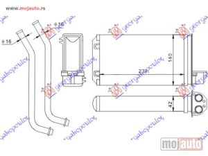 Glavna slika - GREJAC KABINE (234x138) (KOMPLET SA CEVIMA) Peugeot 309 86-93 -dostupno - MojAuto
