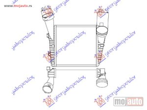Glavna slika - HLADNJAK INTERKULERA 2.5-3.0-5.0 Tdi DSL (288x292x50) (66-66) Levo Audi q7 09-15 -dostupno - MojAuto