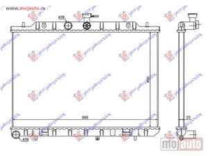 NOVI: delovi  HLADNJAK MOTORA 2.0 T.D (45x69) 07- Nissan x-trail 01-14 -dostupno