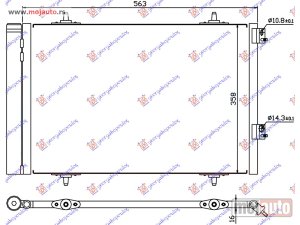 NOVI: delovi  HLADNJAK KLIME 1.6 THP BENZIN - 1.6 Hdi DIZEL (574x378x16) 2011- Citroen c5 08-16 -dostupno
