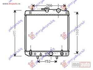 NOVI: delovi  HLADNJAK MOTORA 1.0i 12V (AUTO) (37.5x32.5x2.4) Daihatsu sirion 99-05 -dostupno