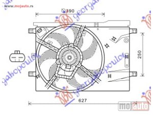 NOVI: delovi  VENTILATOR HLADNJAKA KOMPLET (BENZIN) (+AC) (MAHLE BEHR PREMIUM LINE) Fiat fiorino/qubo 08-16 -dostupno