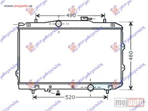 NOVI: delovi  HLADNJAK MOTORA 1.6i/16V (+/-AC) (37.5x67x16) 06-09 Kia cerato 04-09 -nedostupno