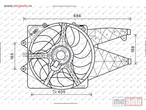 NOVI: delovi  VENTILATOR KOMPLET (BENZIN/DIZEL) Alfa romeo mito 08- -dostupno