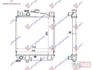 Glavna slika - HLADNJAK MOTORA 1.6i 16V (+/-AC) (35x33x2.6) Suzuki swift h/b 90-92 -dostupno - MojAuto