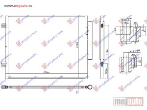NOVI: delovi  HLADNJAK KLIME ZA SVE MODELE BENZIN (MAN/AUTO) (639x473x16) Alfa romeo stelvio 16- -dostupno
