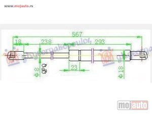 NOVI: delovi  AMORTIZER GEPEK VRATA (570L-460N) Bmw x1 (e84) 09-13 -dostupno