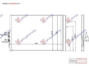 NOVI: delovi  HLADNJAK KLIME 3.0 (28iX) BENZIN (565x420x16) Bmw x3 (f25) 11-14 -dostupno
