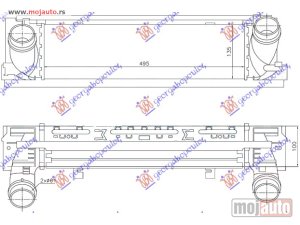 NOVI: delovi  HLADNJAK INTERKULERA 2.5-2.8-3.0 DIZEL (495x133x98) Bmw series 3 (f30/f31) sdn/s.w. 12-14 -dostupno