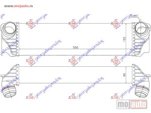 NOVI: delovi  HLADNJAK INTERKULERA 3.0 BENZIN - 2.0-3.0 DIZEL (550x155x80) Bmw series 7 (f01/02) 08-12 -dostupno