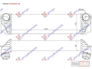NOVI: delovi  HLADNJAK INTERKULERA 2.0-3.0 DIZEL (550x172x80) (& GT-F07) Bmw series 5 (f10/11) 10-13 -dostupno