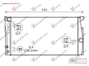 NOVI: delovi  HLADNJAK MOTORA 1.6/2.0 BENZIN (MAN) ?20?16?/?20?20?/? (60x34.5x3.2) Bmw series 5 (f10/11) 10-13 -dostupno