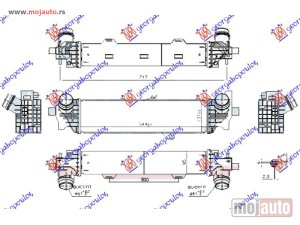 NOVI: delovi  HLADNJAK INTERKULERA 2.0/3.0 DIZEL (544x137x95) (VALEO) Bmw series 7 (g11/g12) 19-22 -dostupno
