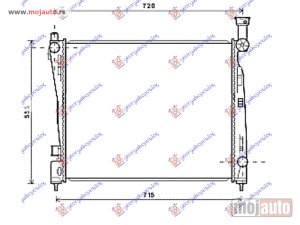Glavna slika - HLADNJAK MOTORA 3.6 i 24V VVT (AUTO) (63.7x51.5x16) Jeep grand cherokee 11-14 -dostupno - MojAuto