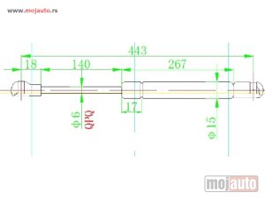 NOVI: delovi  AMORTIZER GEPEK STAKLA (442L-160N) Jeep grand cherokee 14-17 -dostupno