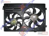 NOVI: delovi  VENTILATOR (DUPLI) KOMPLET (BENZIN/DIZEL) (HLADNJAK 45cm) Vw eos 06-11 -dostupno