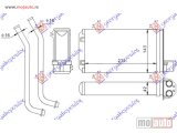 NOVI: delovi  GREJAC KABINE (234x138) (KOMPLET SA CEVIMA) Peugeot 309 86-93 -dostupno