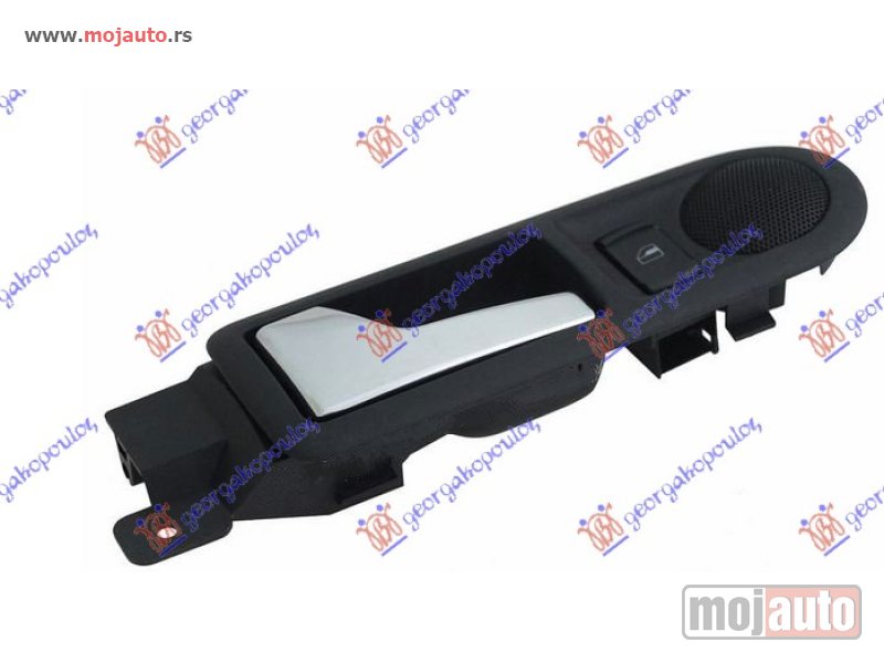 Glavna slika -  KVAKA ZADNJIH VRATA UNUTRASNJA HROM/CRNA Levo Vw golf iv 98-04 -dostupno - MojAuto