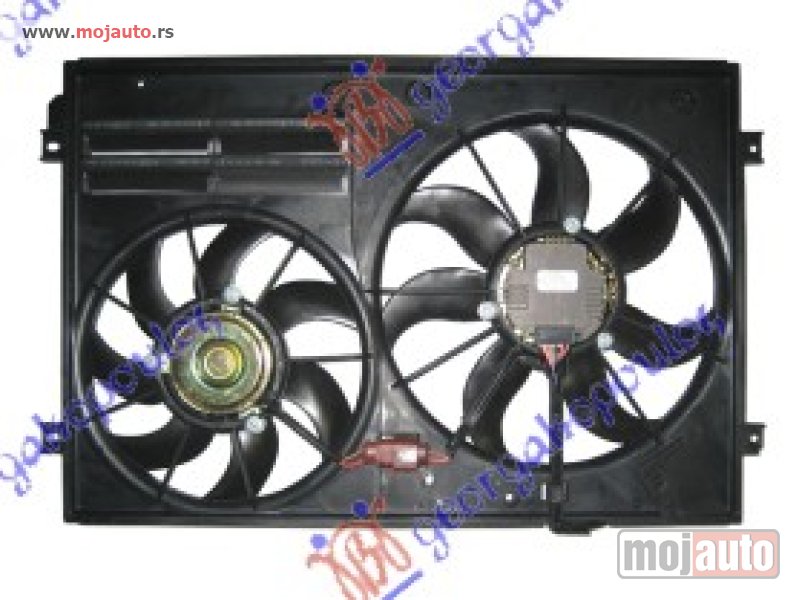 Glavna slika -  VENTILATOR (DUPLI) KOMPLET (BENZIN/DIZEL) (HLADNJAK 45cm) Vw eos 06-11 -dostupno - MojAuto