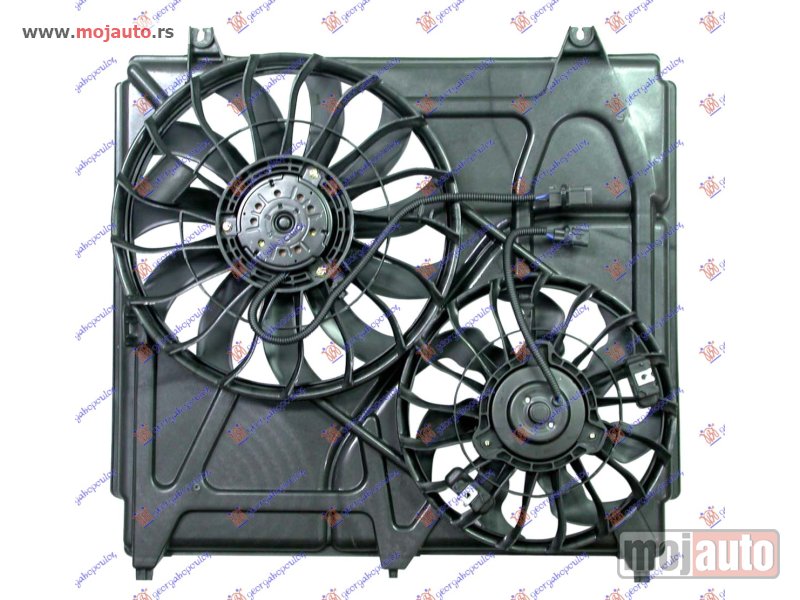 Glavna slika -  VENTILATOR (DUPLI) KOMPLET (BENZIN/DIZEL) (HALLA TIP) Kia sorento 02-09 -dostupno - MojAuto