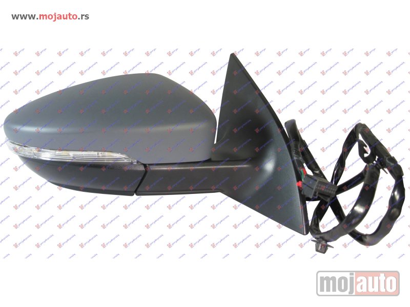 Glavna slika -  RETROVIZOR ELEKTRICNI SA GREJACEM PM (ELEKTRO-SKLOPIV) (MIGAVAC) (SVETLO) (A KVALITET) (KONVEKSNO STAKLO) Desno Vw scirocco 08-14 -dostupno - MojAuto