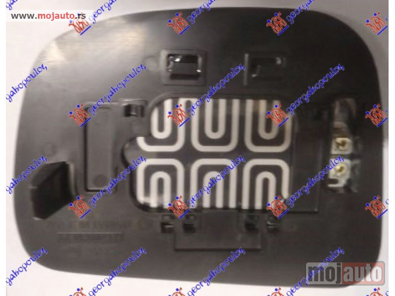 Glavna slika -  STAKLO RETROVIZORA SA GREJACEM (ASFERICNO) Levo Nissan tiida 07- -dostupno - MojAuto