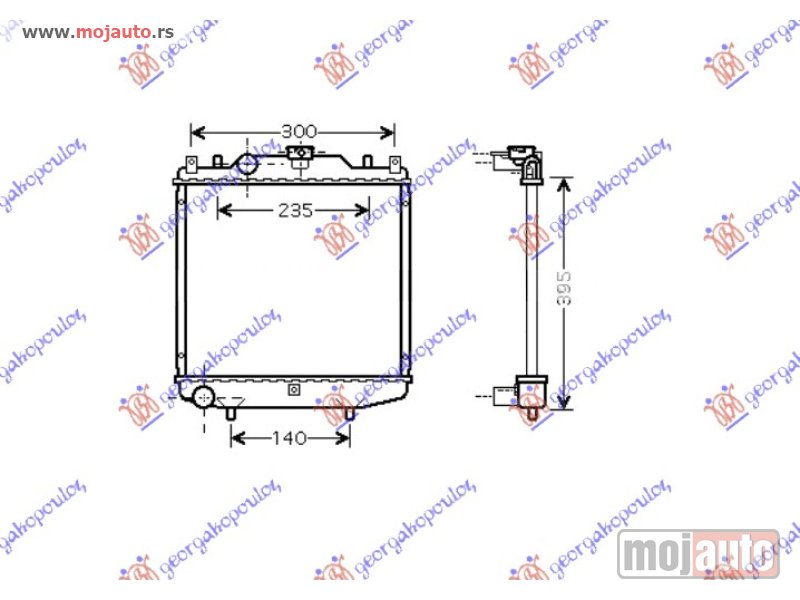 Glavna slika -  HLADNJAK MOTORA (325x333x32) Suzuki alto 95-03 -dostupno - MojAuto