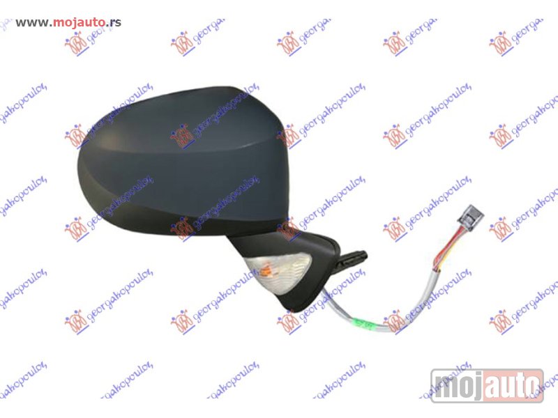 Glavna slika -  RETROVIZOR ELEKTRICNI SA GREJACEM PM (ELEKTRO-SKLOPIV) (MIGAVAC) (SENZOR) (KONVEKSNO STAKLO) Desno Renault modus 08-13 -dostupno - MojAuto
