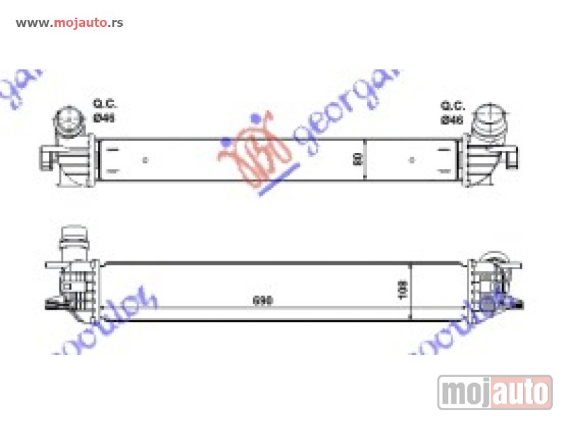 Glavna slika -  HLADNJAK INTERKULERA 1.6i 16V - 1.5DCi (690x112x80) Renault laguna 07-15 -dostupno - MojAuto