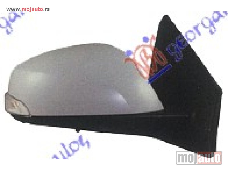 Glavna slika -  RETROVIZOR ELEKTRICNI SA GREJACEM PM (ELEKTRO-SKLOPIV) (MIGAVAC) (A KVALITET) (KONVEKSNO STAKLO) Desno Renault megane h/b - s.w. 08-14 -dostupno - MojAuto