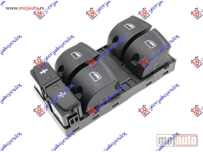 Glavna slika -  PREKIDAC U PREDNJIM VRATIMA (4 TASTERA) (ZASTITA DECE) (10 PIN) Levo Audi q7 06-09 -dostupno - MojAuto