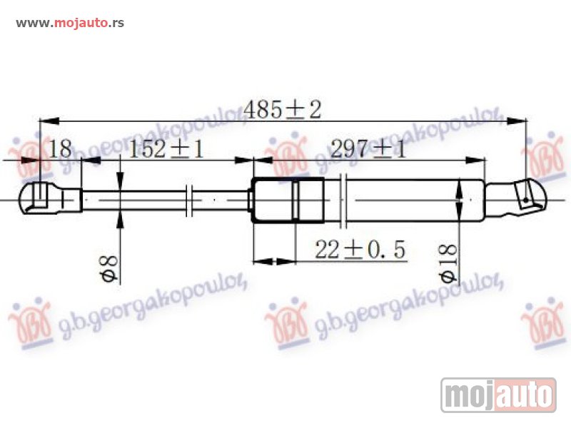 Glavna slika -  AMORTIZER GEPEK VRATA KARAVAN (485L-645N) Seat ibiza 08-12 -dostupno - MojAuto