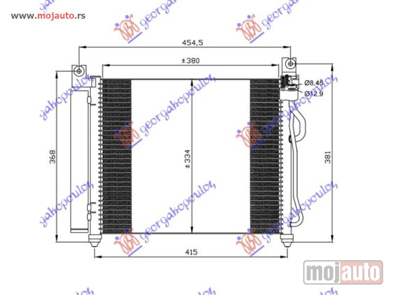 Glavna slika -  HLADNJAK KLIME BENZIN/DIZEL (39x33.5) Kia picanto 04-08 -dostupno - MojAuto