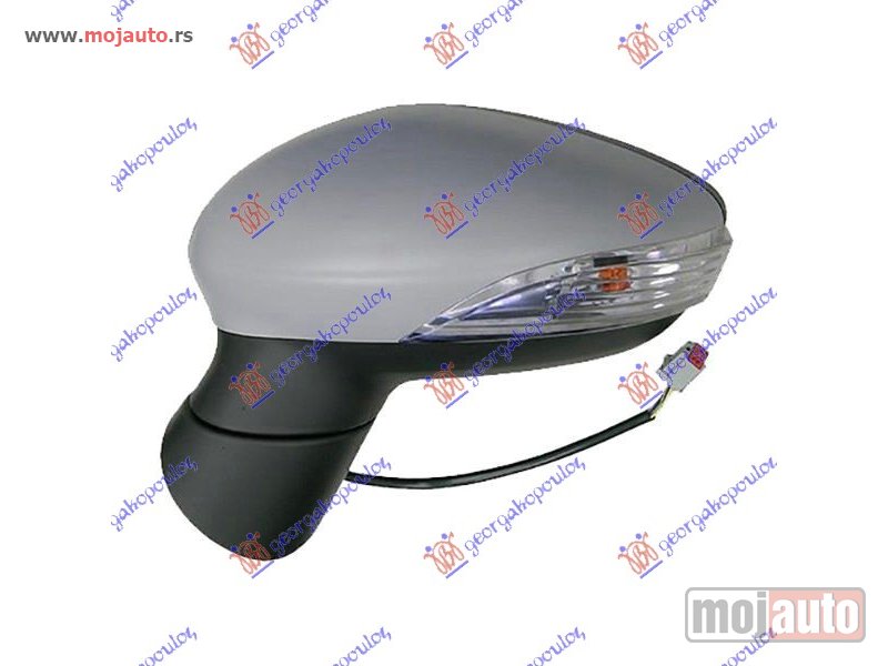 Glavna slika -  RETROVIZOR ELEKTRICNI SA GREJACEM PM (MIGAVAC) (ASFERICNO STAKLO) Levo Ford fiesta 08-13 -dostupno - MojAuto