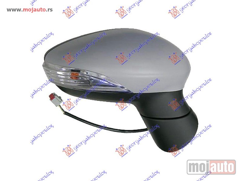 Glavna slika -  RETROVIZOR ELEKTRICNI PM (MIGAVAC) (A KVALITET) (KONVEKSNO STAKLO) Desno Ford fiesta 08-13 -dostupno - MojAuto