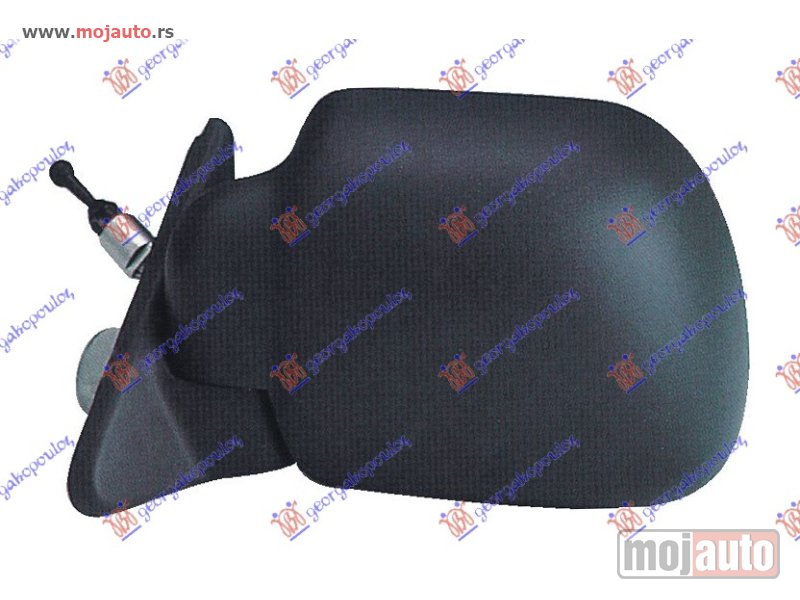 Glavna slika -  RETROVIZOR MEHANICKI SA SAJLOM (RAVNO STAKLO) Levo Renault express 95-98 -dostupno - MojAuto