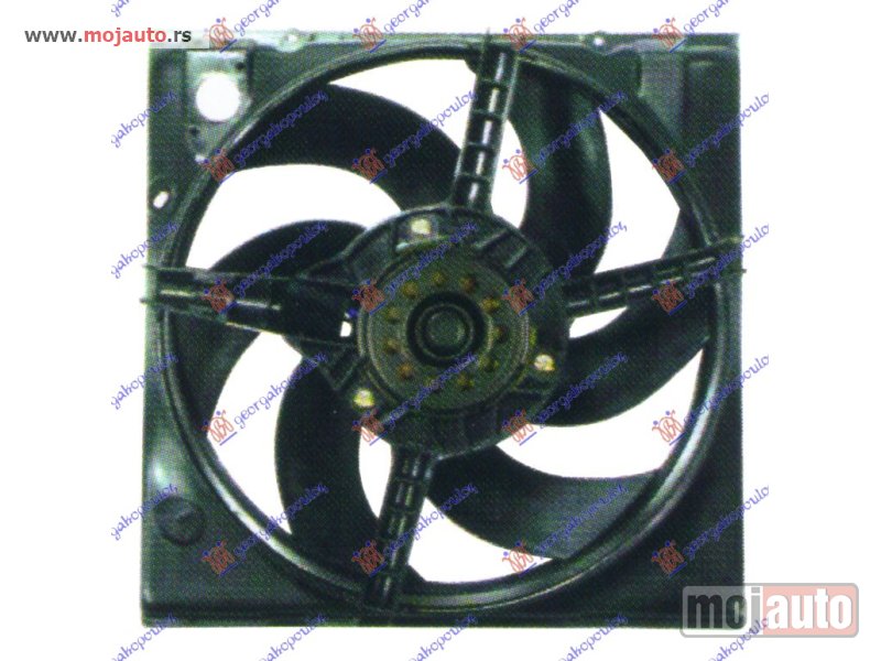 Glavna slika -  VENTILATOR HLADNJAKA KOMPLET (BENZIN/DIZEL) (+AC) (38cm) Renault 19 88-92 -nedostupno - MojAuto