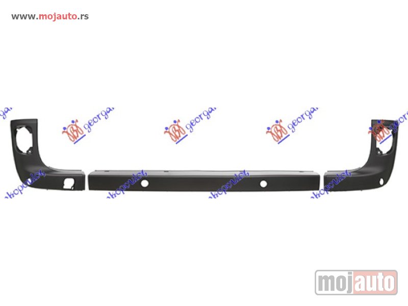 Glavna slika -  LAJSNA ZADNJEG BRANIKA (4 OTVORA ZA SENZORE) (SET 3 KOM) Renault kangoo 08-13 -dostupno - MojAuto