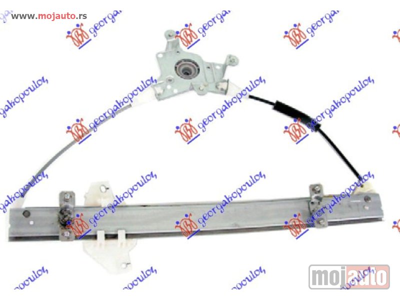 Glavna slika -  PODIZAC PREDNJEG PROZORA ELEKTRICNI (BEZ MOTORA) NOSAC MOTORA VISE OD 3 ZUBA Desno Hyundai accent l/b 94-97 -dostupno - MojAuto