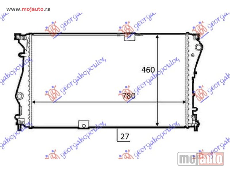 Glavna slika -  HLADNJAK MOTORA 2.0 CDTi (78x45.8) (VALEO TIP) Opel vivaro 06-14 -dostupno - MojAuto