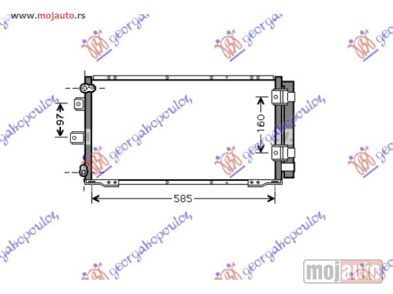Glavna slika -  HLADNJAK KLIME (690x340) 1992-1993 (9/12.9) Toyota corolla (e 10) sdn-s.w. 92-96 -dostupno - MojAuto