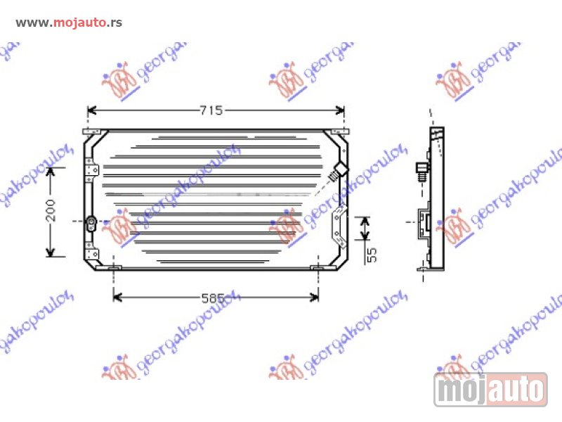 Glavna slika -  HLADNJAK KLIME (690x340) 1993-1996 (7.2/15.5) Toyota corolla (e 10) h/b (3/5d) 92-96 -nedostupno - MojAuto