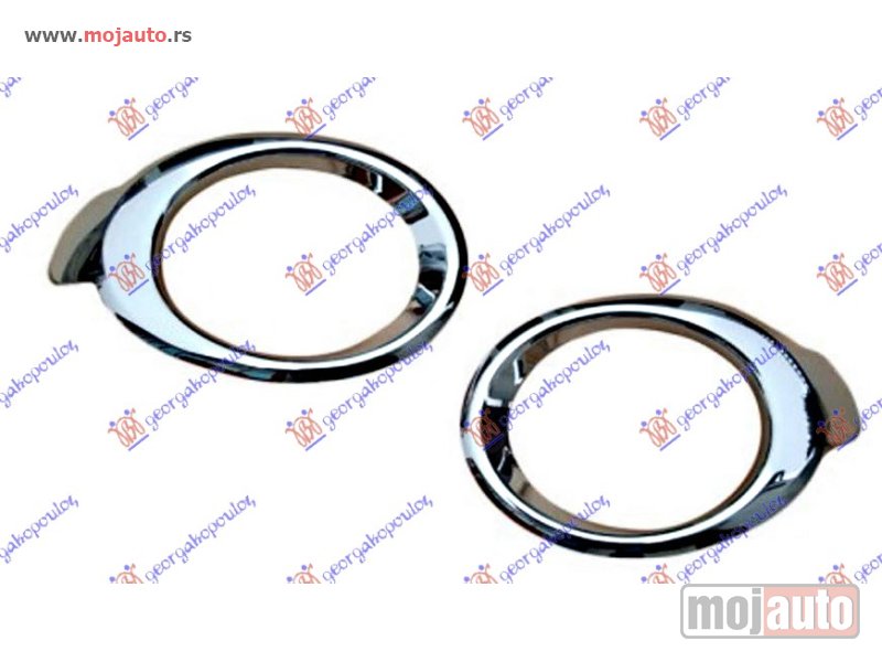 Glavna slika -  OKVIR MAGLENKE HROM 12- (SET) Peugeot partner 08-15 -dostupno - MojAuto