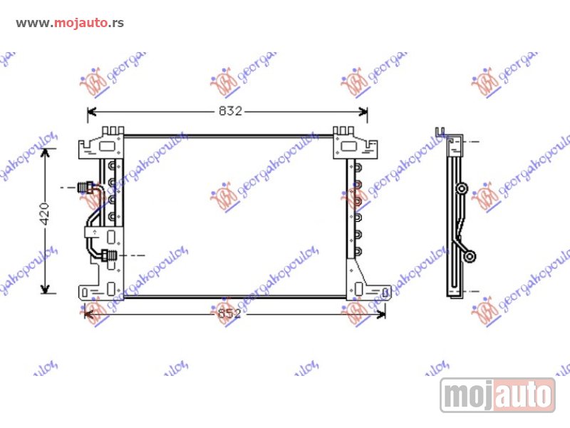 Glavna slika -  HLADNJAK KLIME DIZEL (673x457x22) Mercedes actros 96-02 -dostupno - MojAuto