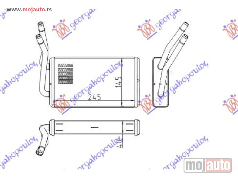 Glavna slika -  GREJAC KABINE (247x146) Ford transit 00-06 -dostupno - MojAuto